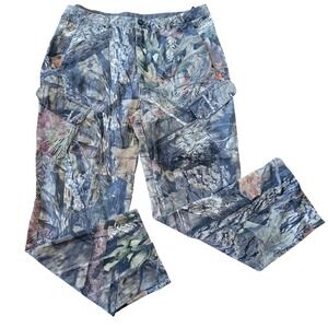 Game Winner XL Camo Cargo Pants‎ Mossy Oak Adjustable Waist Hunting Fishing